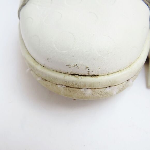 Adidas Sam Womens 8.5 40 2/3 Smith Iconic White Leather Tennis Shoes - Picture 6 of 16